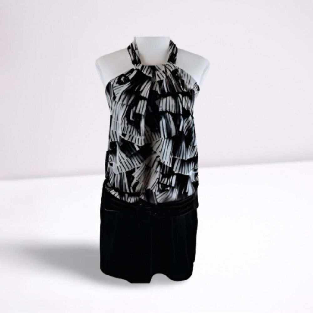 Source-unknown Women's Black and White Dress